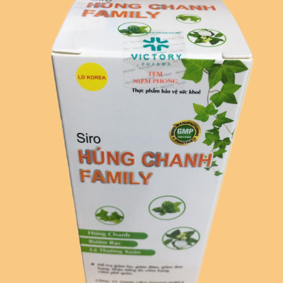 Siro ho Húng Chanh Family 100ml - cho bé, cho người lớn (hỗ trợ giảm ho, giảm đờm, giảm đau họng, khản tiếng; giúp tăng sức đề kháng)