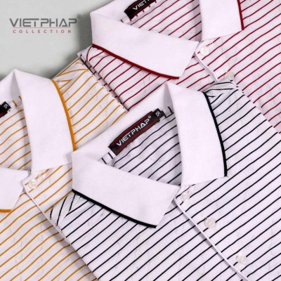 (SALE UP TO 70%) Áo Thun Dệt Cao Cấp VIỆT PHÁP/ Form Luxury, Chất liệu Cotton 17141