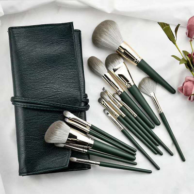 Bộ Cọ Makeup 14 Cây Cán Xanh Cao Cấp Lông Siêu Mịn Tiện Dụng Đầy Đủ Chức Năng Trang Điểm Cá Nhân Hiệu Quả  DRU - Hàng Chính Hãng