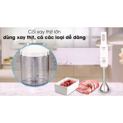 Máy Xay Cầm Tay Đa Năng Philips HR2537 650W - Xay Mịn| Hàng Chính Hãng