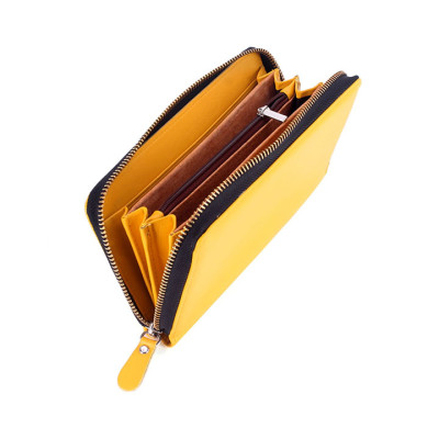 Ví nữ da bò màu vàng HJ93104-18-55-57-65 