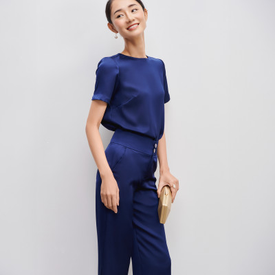 Quần Ống Suông Lam PAN066 thời trang thiết kế Hity