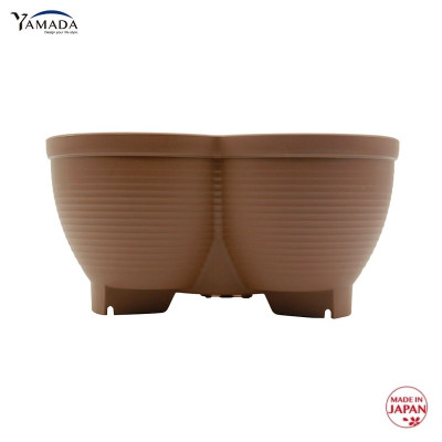 Chậu trồng cây cảnh 03 khoang Yamada 4L làm từ nhựa PP cao cấp cứng cáp, độ bền cao - nội địa Nhật Bản