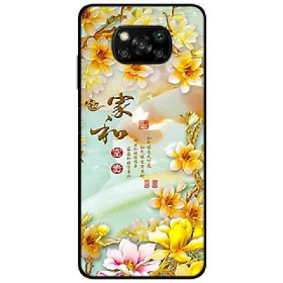 Ốp lưng dành cho Xiaomi Poco X3 mẫu Chữ Hoa Vàng
