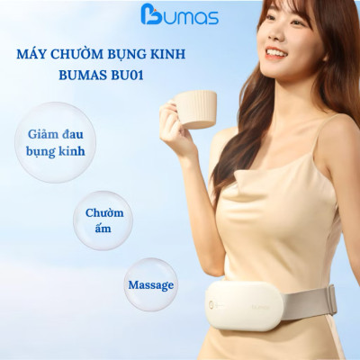 Đai Chườm Nóng, Máy Massage Giảm Đau Bụng Kinh BUMAS BU01 - Hỗ Trợ Chống Lão Hoá Da Sau Sinh