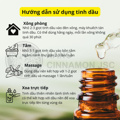 Combo Tinh Dầu Giảm Say Tàu Xe Nano Cinnamon - Quế, Bạc Hà, Lavender, 30ml