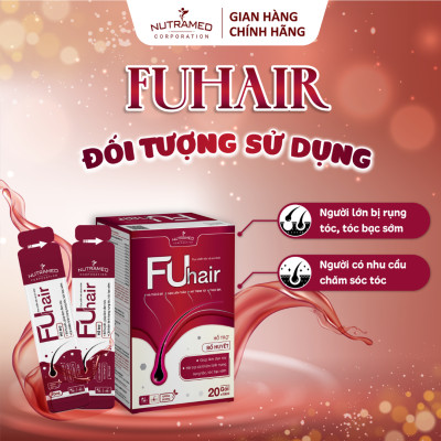 Gói uống Fuhair hỗ trợ bổ huyết, đen tóc, đẹp da cho phái đẹp (20 gói) - Nutramed