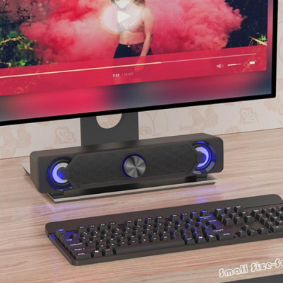 Loa máy tính Smalody YXSM9017 siêu trầm âm thanh nổi có dây USB với đèn LED màu xanh lam