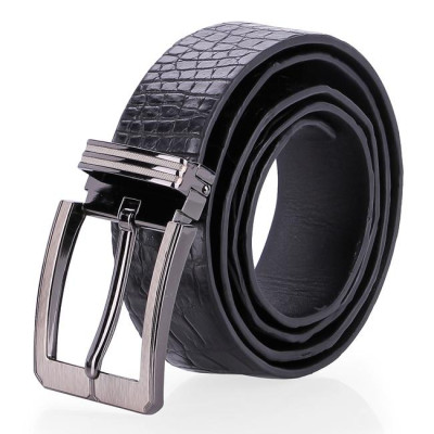 HC4715-16-17-18 - Thắt lưng nam da cá sấu Huy Hoàng gai đuôi 4P đầu kim màu đen, nâu đất, nâu đỏ, vàng bò