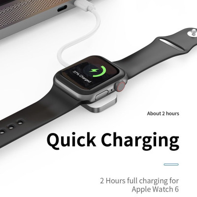 Sạc Không Dây Wiwu Wiwu Wireless Charge M16 Dành Cho Đồng Hồ Thông Minh Sạc Nhanh, Hấp Phụ Từ Tính Mạnh - Hàng Chính Hãng