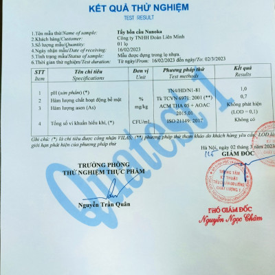 Tẩy bồn cầu Nanoka 5kg, Tẩy sạch các vết bẩn nhà tắm, bồn cầu, không gây mùi khó chịu