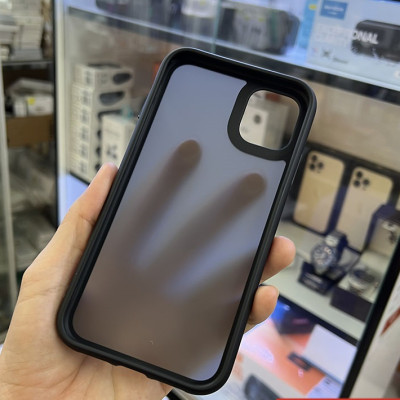 Ốp lưng chống sốc dành cho iPhone 11 nút màu cam - Màu xanh