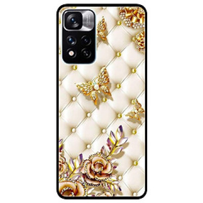 Ốp lưng dành cho Xiaomi Redmi Note 11 Pro 5G ( Bản Nội Địa ) - Bướm Vàng Giả Da