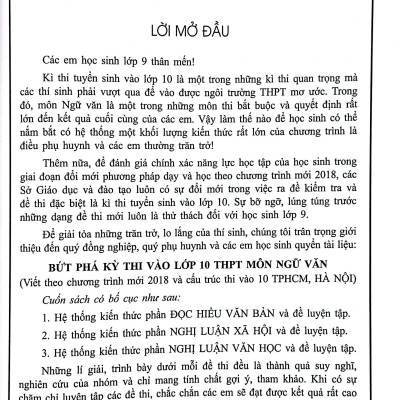 Sách - Bứt Phá Kỳ Thi Vào Lớp 10 - Môn Ngữ Văn