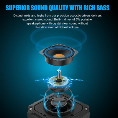 Loa Bluetooth 5.0 chống nước móc du lịch ngoài trời USB TF Smalody 8060BT