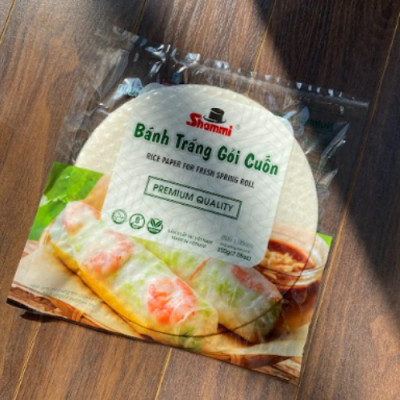 Bánh tráng gỏi cuốn Shammi 200g. Báng tráng cuốn xuất khẩu size 22cm loại tròn
