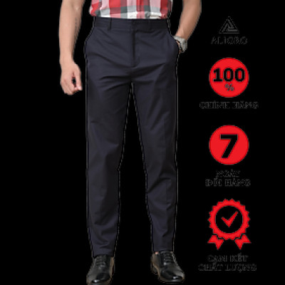 Quần kaki nam ALIGRO chất liệu kaki mềm mịn cao cấp dáng slimfit màu đen ALGK073