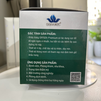 Khẩu trang y tế 4 lớp Sen Việt_Oxygen Mask - Hộp 50 Cái