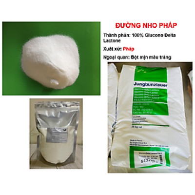 500g đường nho Pháp tạo đông tào phớ đậu hũ ngon béo (Chiết từ bao 25kg) glucono delta lactone