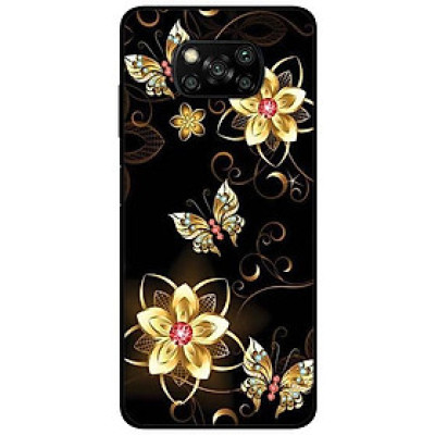 Ốp lưng dành cho Xiaomi Poco X3 mẫu Bướm Hoa Vàng