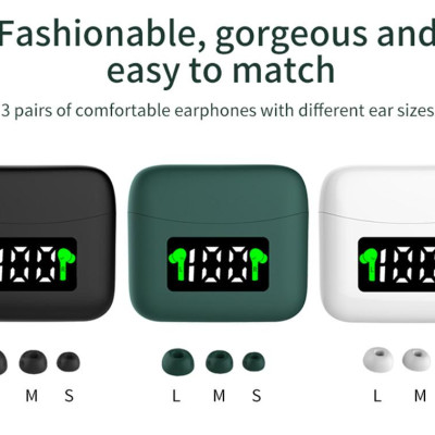 CINCATDY Tai Nghe Bluetooth Earbuds Gaming Headset True Wireless Headphone Dock Sạc có Led Báo Pin Kép J5