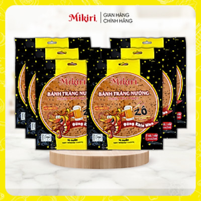 Bộ 6 Bánh tráng nướng Mikiri vị Dừa vị Ruốc các loại - Đường kính bánh ~20cm