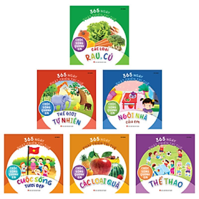 Sách - 365 Ngày Phát Triển Trí Tuệ: Cuộc sống quanh em ( Bộ 6 Cuốn )