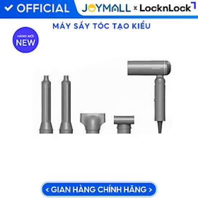 Máy Sấy Tạo Kiểu Tóc Gấp Gọn LocknLock ENA626GRY Công Nghệ Ion Âm, Hàng Chính Hãng, 1300W - JoyMall