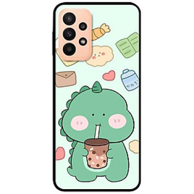 Ốp lưng dành cho Samsung A13 4G mẫu Khủng Long Uống Trà Sữa