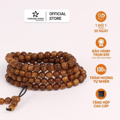 Vòng tay trầm hương 108 hạt - An yên, đoạn trừ 108 phiền não 