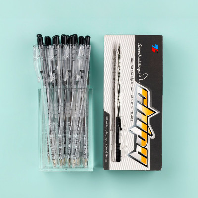 Combo 5/10/20 Bút bi Thiên Long TL-089 ngòi 0.5mm mực xanh đỏ đen dạng bấm cò nơi cầm tay có tiết diện tam giác vừa vặn với tay