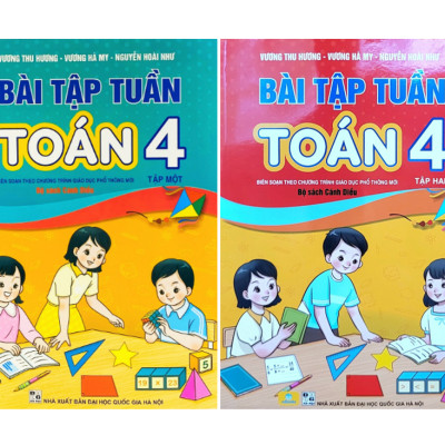 Sách - Combo Bài Tập Tuần Toán 4 - tập 1 + 2 (Cánh Diều)