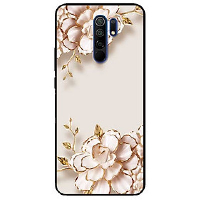 Ốp lưng dành cho Xiaomi Redmi 9 mẫu Tranh Hoa Nền Trắng