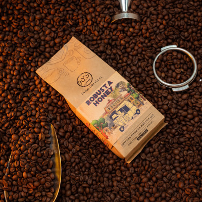 Cà Phê Robusta Honey Rang Xay Nguyên Chất - 90S Coffee Vietnam - 100% Cà Phê Sạch Cao Cấp