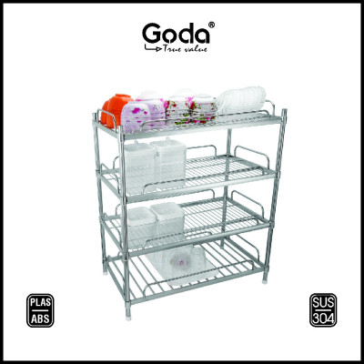 Kệ Inox 304 Úp Chén Dĩa 4 Tầng Goda - GD-117