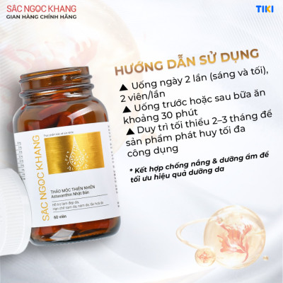 Viên uống đẹp da - chống lão hóa - nám sạm tàn nhan Sắc Ngọc Khang Vi Tảo Lục Hộp 180 Viên