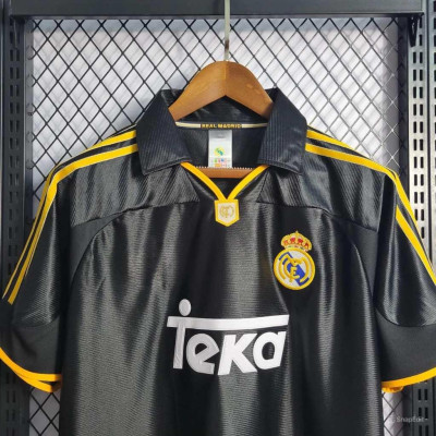 Áo Bóng Đá Retro Real Madrid 1999 - Sân Khách bản cao cấp vải Cotton Polyester