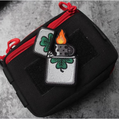Patch_velcro hình ZIPPO chiến thuật dán ba lô_túi xách