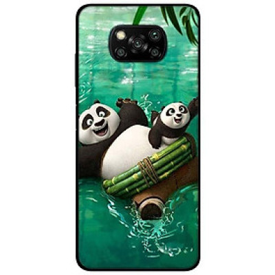 Ốp lưng dành cho Xiaomi Poco X3 mẫu PANDA Bơi