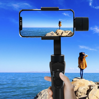 Gậy chống rung Wiwu 3-Axis Stabilized Gimbal S5B cho điện thoại thông minh dưới 6 inch, hỗ trợ chụp toàn cảnh 180 độ/ 330 độ - Hàng chính hãng