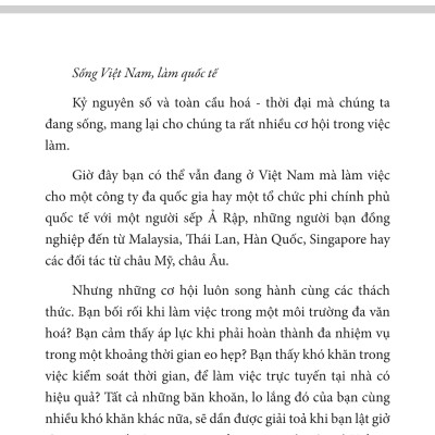 Sống Việt Nam Làm Quốc Tế
