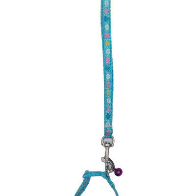 Dây dắt kèm vòng cổ có chuông cho Chó Mèo Dưới 5kg Bản rộng 1cm Dài 120cm Zichen In hình bất kỳ Chất liệu dù cao cấp