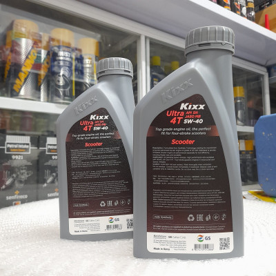 Dầu Nhớt Kixx Ultra Scooter SN/MB 5W40 0.8 Lít , Fully Synthetic - Hàng Chính Hãng