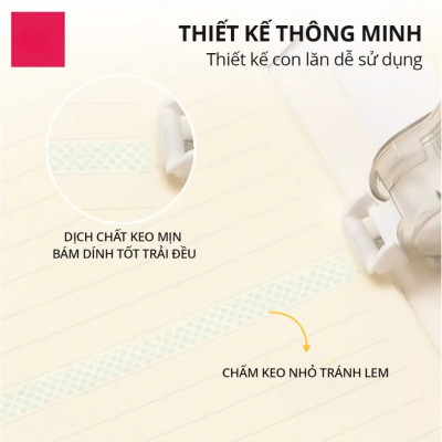 Keo Dán 2 Mặt Băng Dán Băng Keo Hai Mặt - Giao Màu Ngẫu Nhiên