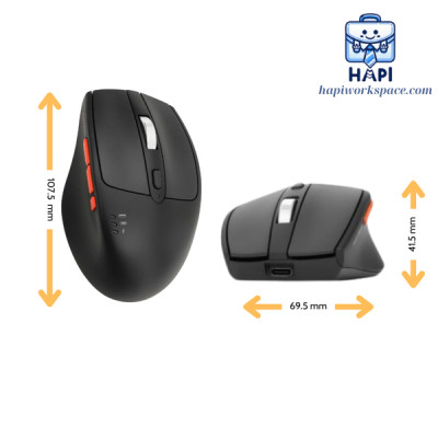 Chuột không dây hàng chính hãng HyperWork Silentinum HPW-MS01 thiết kế công thái học
