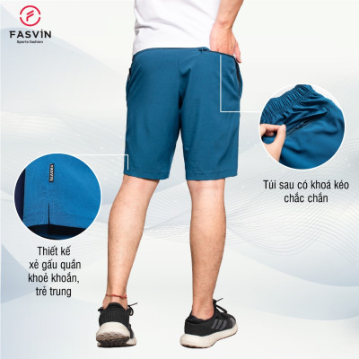 Quần short nam FASVIN thể thao vải gió thoải mái chuẩn phom siêu nhẹ Q25475.HN