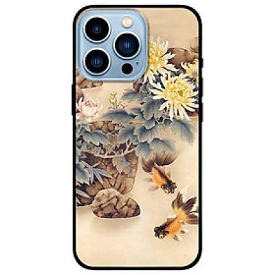 Ốp lưng dành cho Iphone 13 Mini - Iphone 13 - Iphone 13 Pro -  Iphone 13 Pro Max - Hoa Và Cá Cam