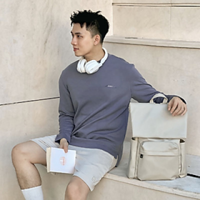 Áo thun tay dài ROUTINE màu trắng . Regular - 10F24TSL041 | LASTORE MENSWEAR