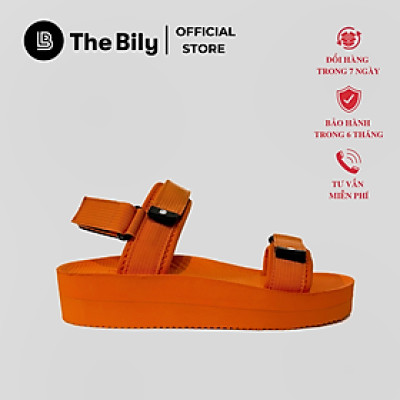 Giày Sandal Nữ The Bily 03W Quai Ngang - Màu Cam BL03WC 
