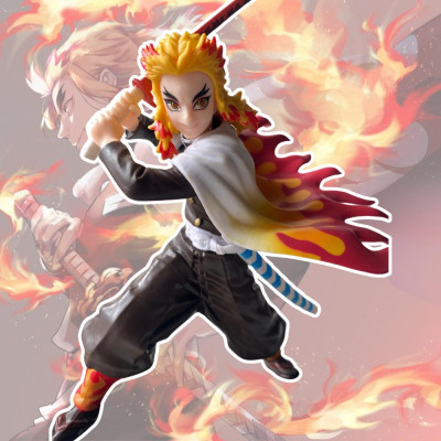 Mô hình Viêm Trụ Rengoku Trạng Thái Chiến Đấu 20Cm KINGFIGU Cao Cấp Thanh Gươm Diệt Quỷ Cao Cấp, Figure Kimetsu no Yaiba
